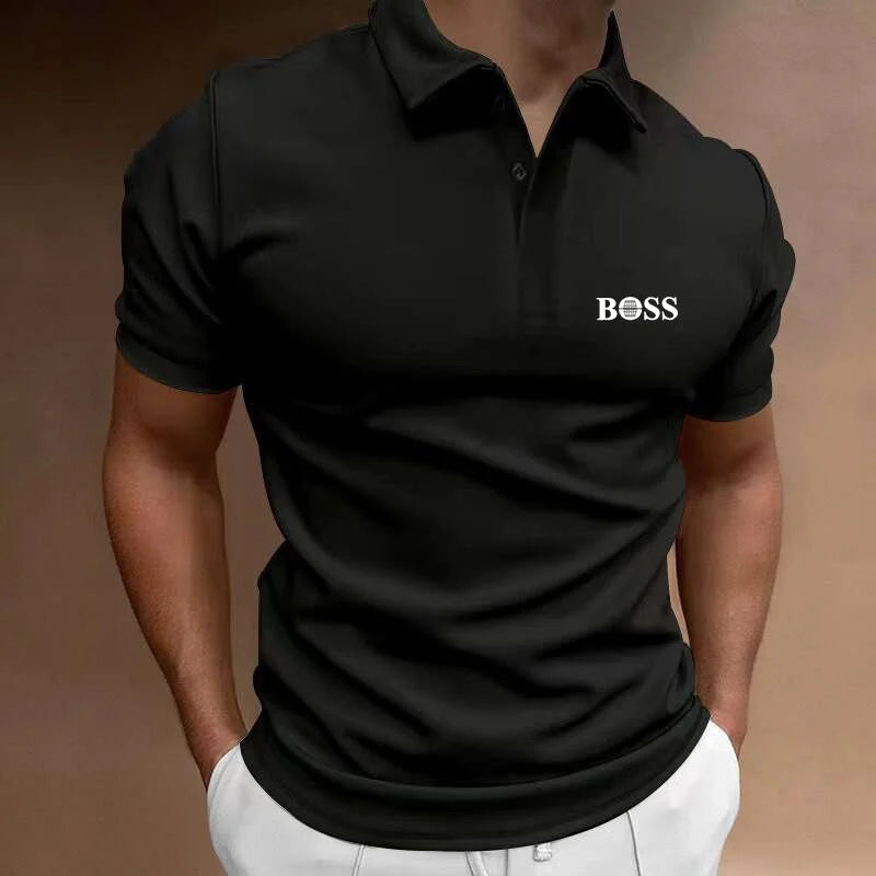 RBB 2024 Business Fashion Men's Luxury Polo Shirt – High-Quality Printed Quick-Dry Summer T-Shirt for Outdoor Fitness, Running & Golf
