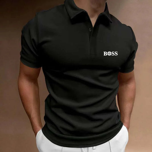 RBB 2024 Business Fashion Men's Luxury Polo Shirt – High-Quality Printed Quick-Dry Summer T-Shirt for Outdoor Fitness, Running & Golf