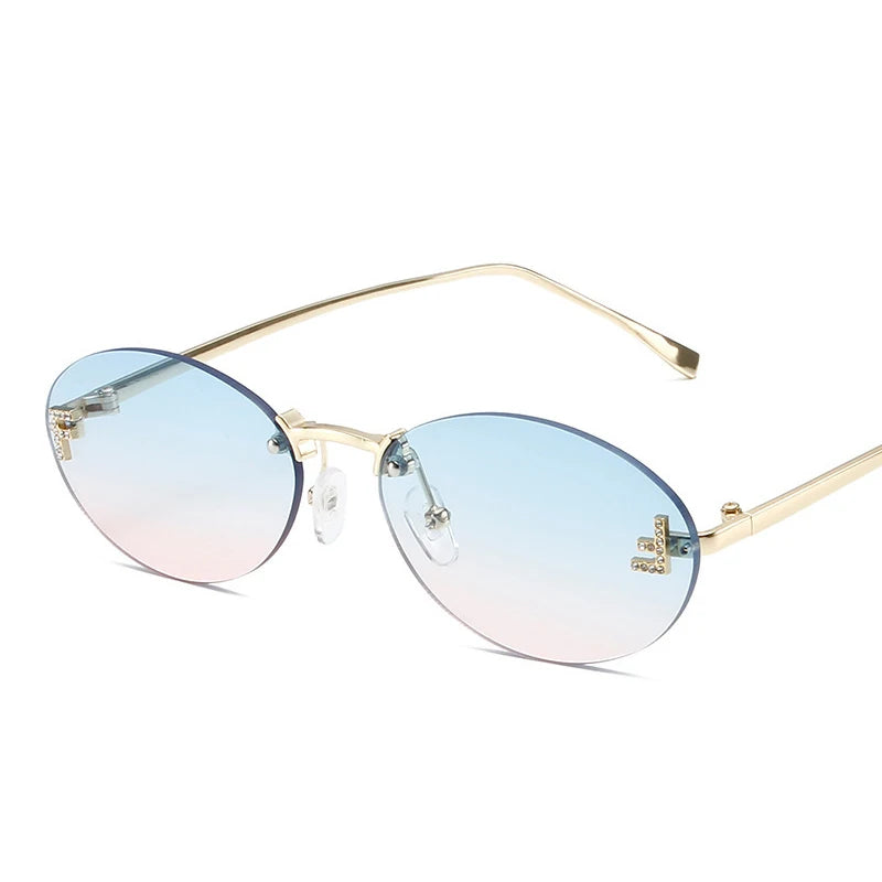 RBB Personalized Diamond F Sunglasses | Metal Frame & Hinges | Unisex