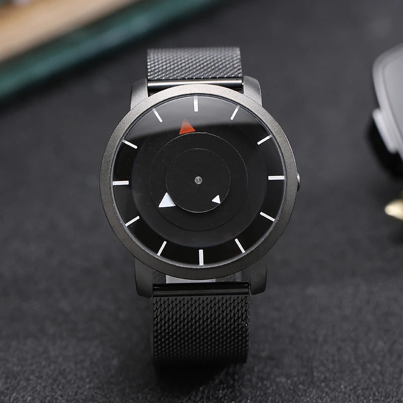 RBB Minimalist Unisex Quartz Watch – Conceptual Dial & Simple Design for Men & Women