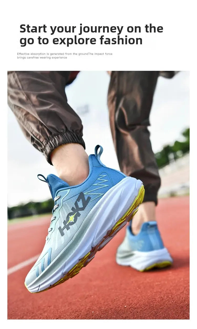 Men’s Breathable Mesh Running Shoes with Thick Soft Sole – High-Quality Outdoor Sports Sneakers
