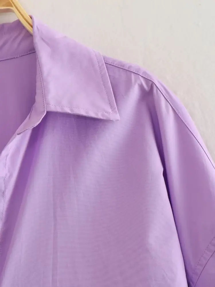 RBB Women's Multicolor Oversized Shirt – Long Sleeve Button-Up Streetwear Blouse (Summer Collection)