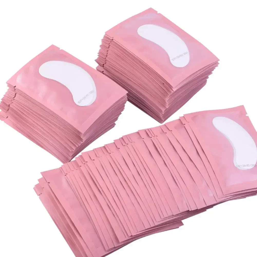 100 Pairs Under Eye Gel Patches for Eyelash Extensions – Lint-Free, Adhesive Lash Extension Supplies
