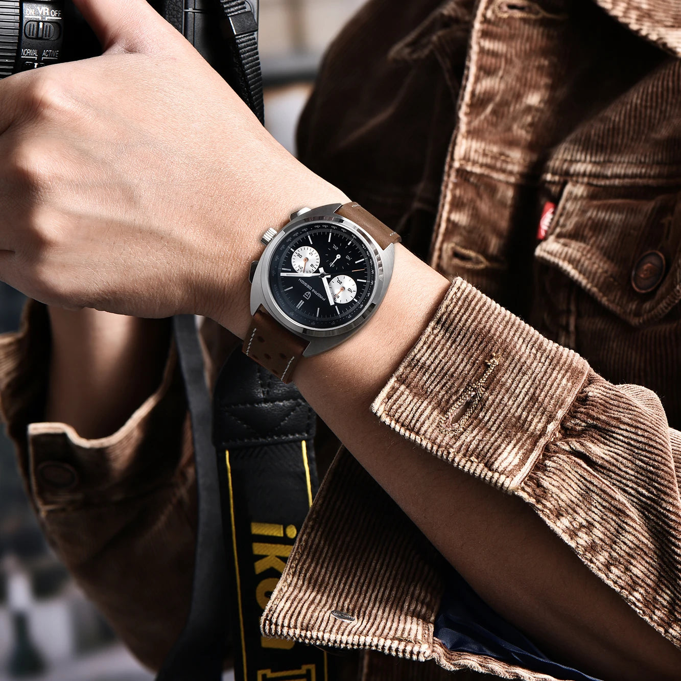 RBB DESIGN 2025 Retro Luxury Chronograph Men's Quartz Watch – VK63 Leather Sport Timepiece