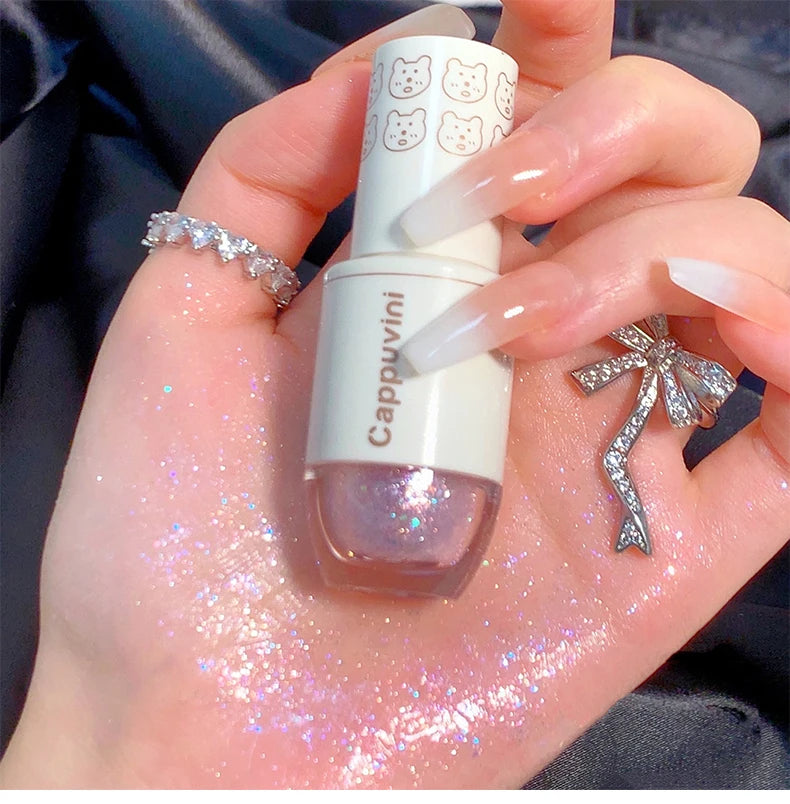 Cappuvini Star Dots Liquid Eyeshadow – Pearlescent, High Gloss, Easy-to-Apply Flashing Eye Makeup