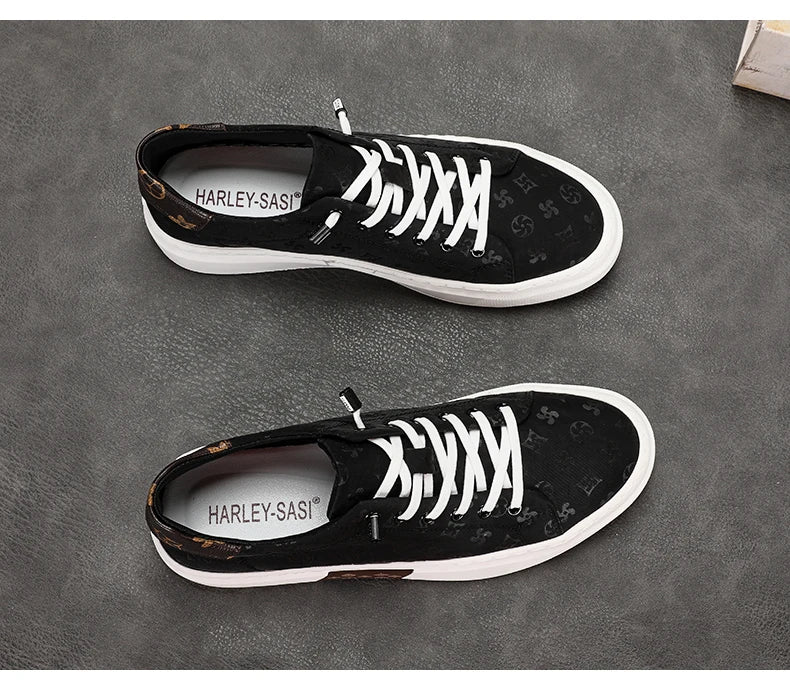 RBB Trendy Men's Canvas Shoes – Summer Lace-Up Breathable Casual Sneakers