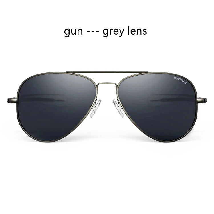 RBB USA Military-Style Pilot Sunglasses | Luxury Glass Lens Retro Titanium Eyewear