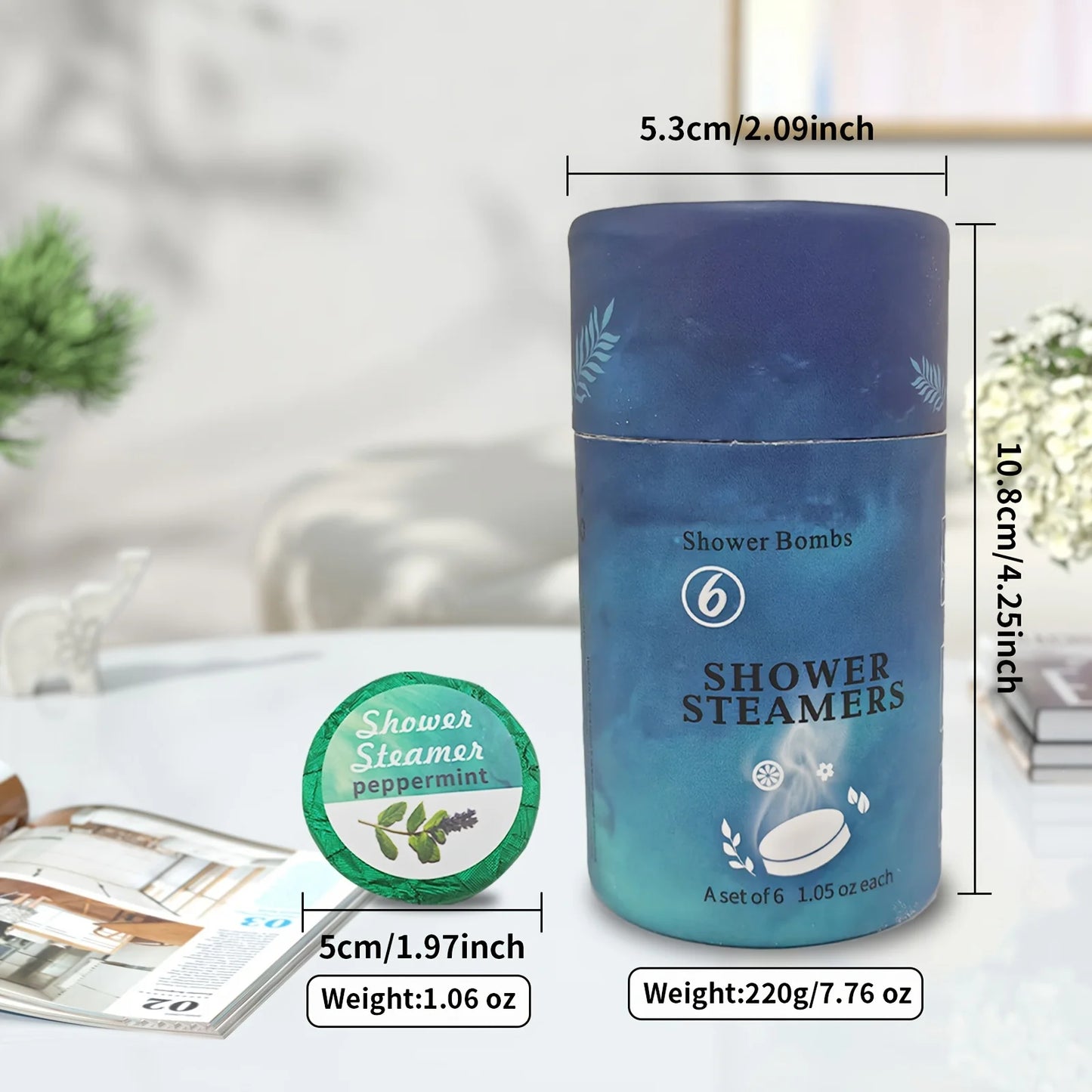 6-Pack Shower Steamers – Aromatherapy Gift Set for Women & Men