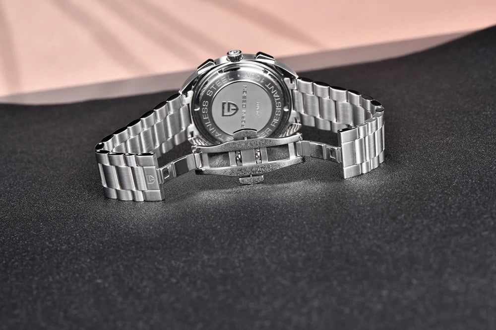 RBB DESIGN 2025 Retro Luxury Chronograph Men's Quartz Watch – VK63 Leather Sport Timepiece