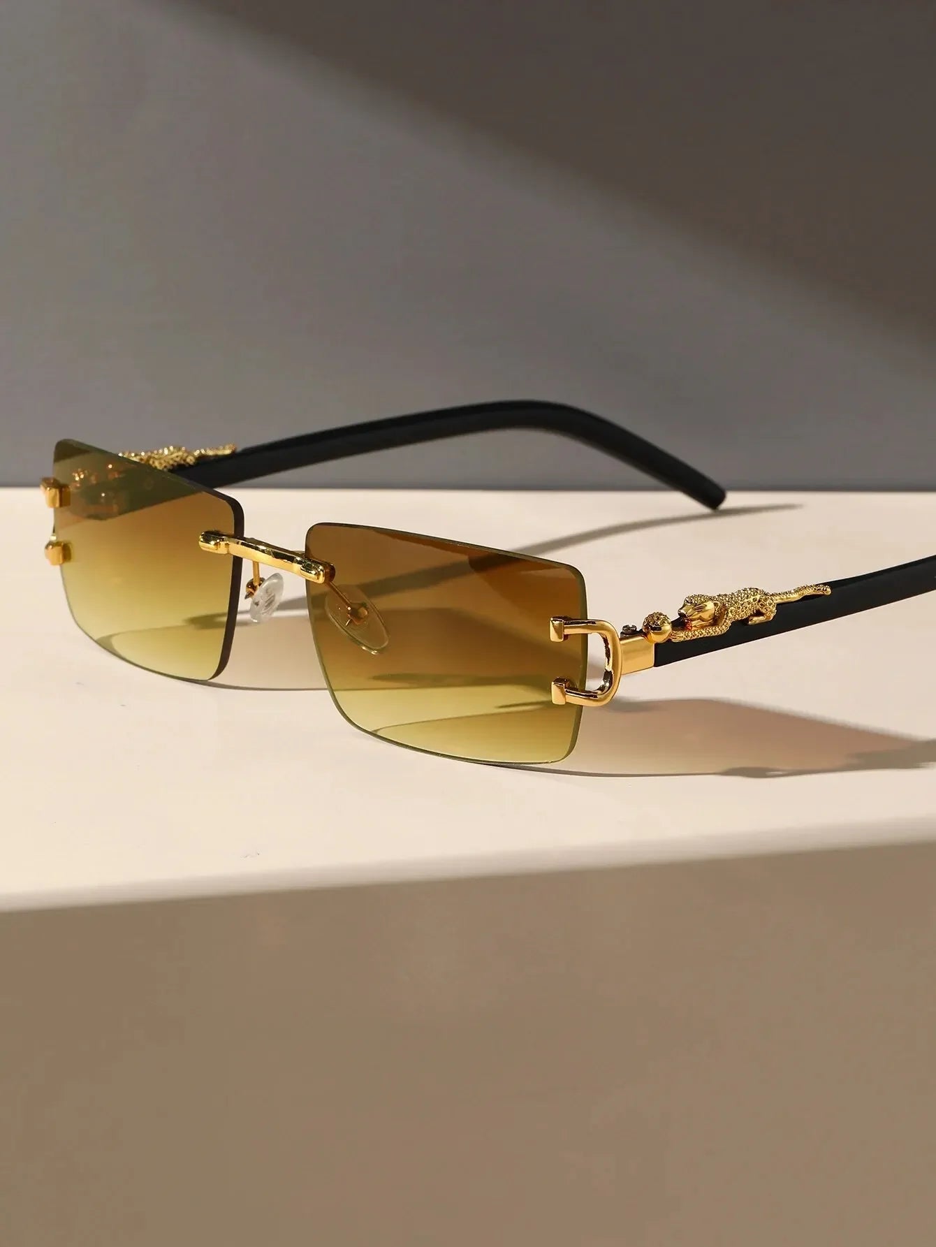 RBB Frameless Rectangular Fashion Sunglasses – Unisex Trendy Personalized Eyewear for Daily Wear