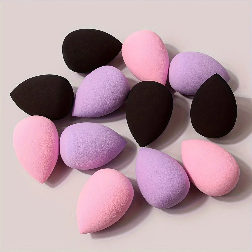 12Pcs Multicolor Makeup Sponge Set – Soft Beauty Blenders for Foundation & Powder