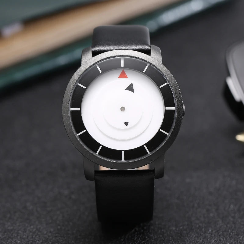 RBB Minimalist Unisex Quartz Watch – Conceptual Dial & Simple Design for Men & Women