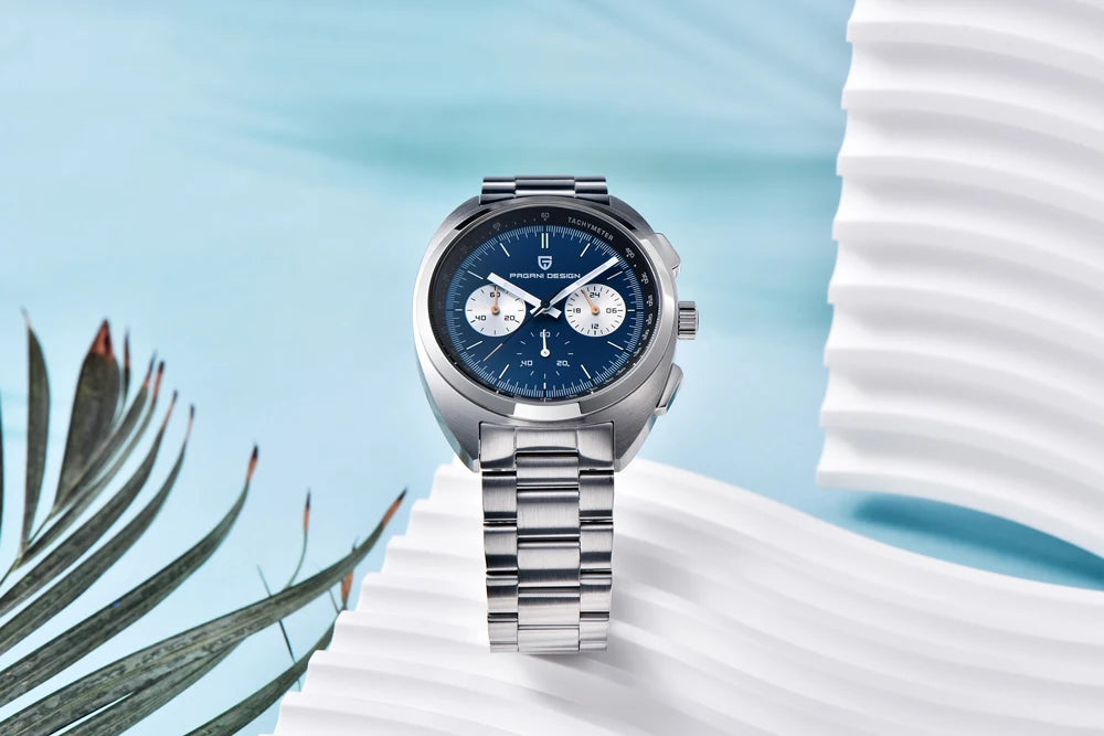 RBB DESIGN 2025 Retro Luxury Chronograph Men's Quartz Watch – VK63 Leather Sport Timepiece