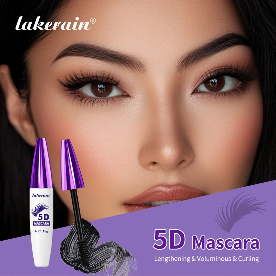 5D Waterproof Fiber Mascara – Thickening, Lengthening & Curling, Long-Lasting