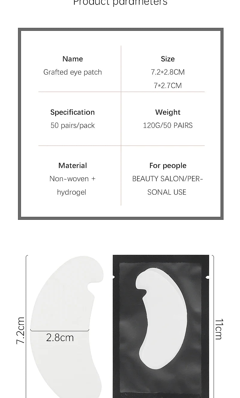 50 Pairs Under Eye Gel Pads for Eyelash Extensions