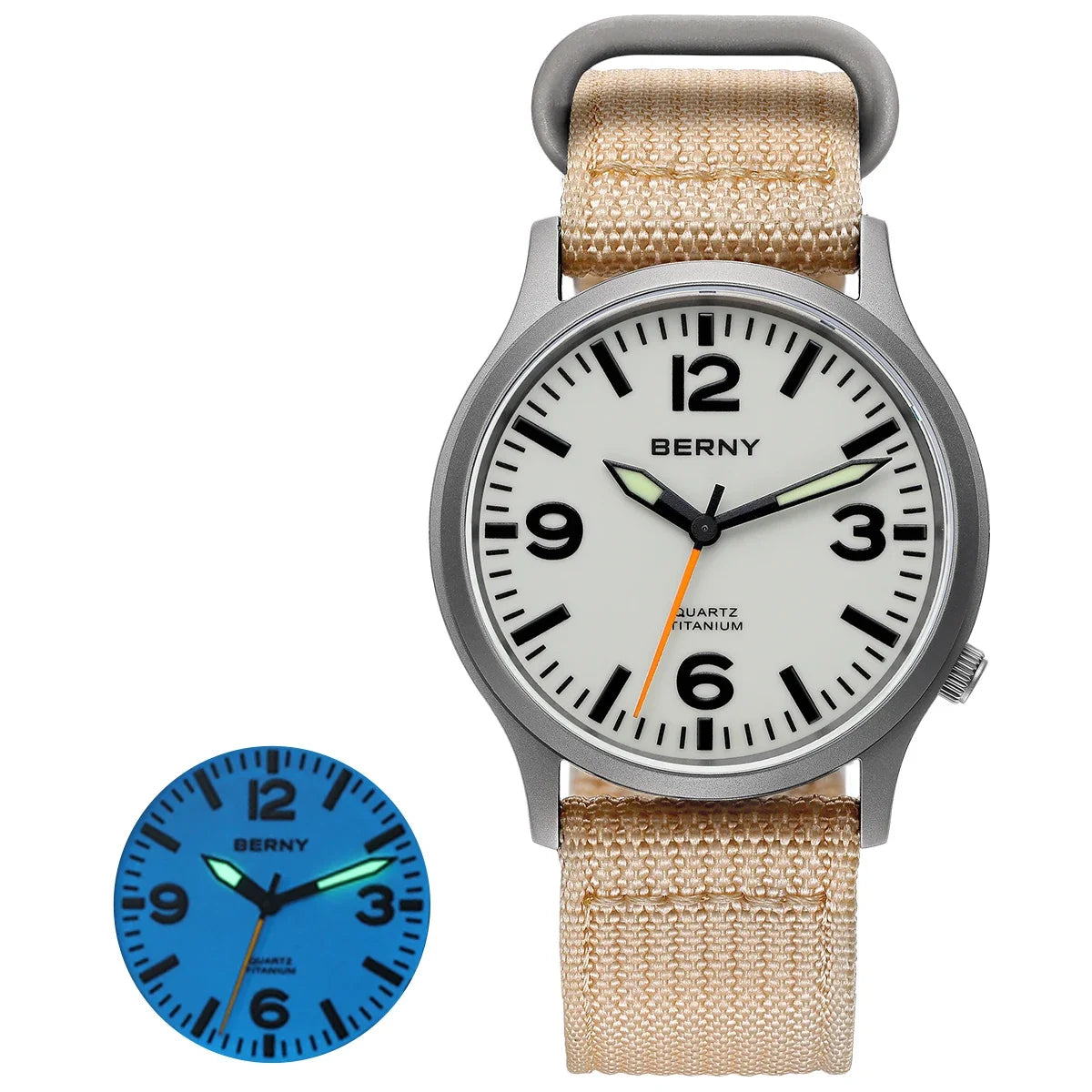 RBB Titanium Men’s Outdoor Sports Quartz Watch – Super Luminous Dial, Sapphire Crystal, Lightweight, 5ATM Waterproof