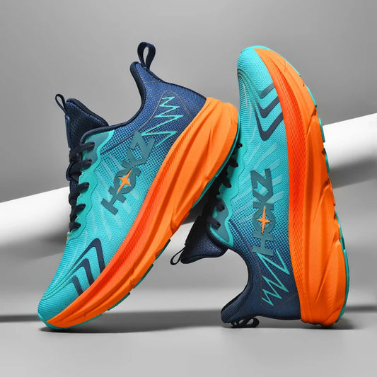 Men’s Breathable Mesh Running Shoes with Thick Soft Sole – High-Quality Outdoor Sports Sneakers