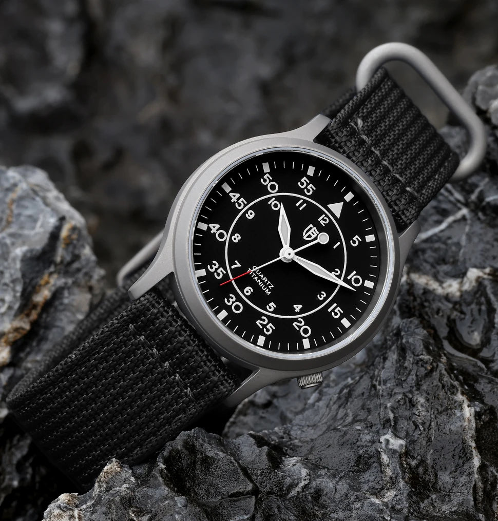 RBB Titanium Ultra-Thin Quartz Watch – VH31, Sapphire, 5ATM, Luminous