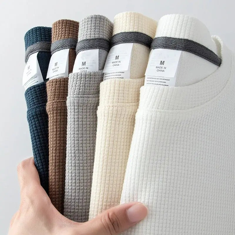 RBB Unisex Waffle Knit Summer T-Shirt – Lightweight & Loose Fit