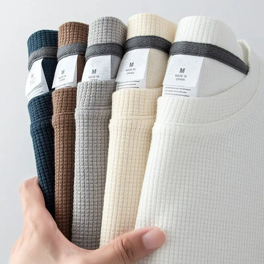 RBB Unisex Waffle Knit Summer T-Shirt – Lightweight & Loose Fit