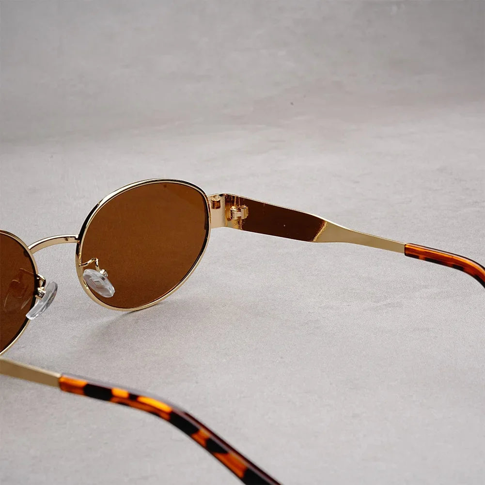 RBB Fashion Sunglasses – Unisex Retro Oval Metal Frame UV400 Eyewear for Driving & Casual Use