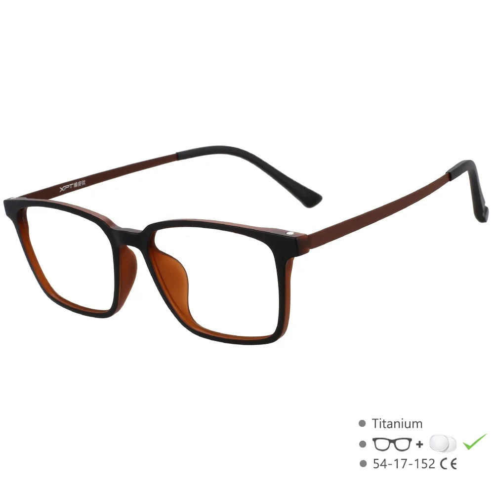 RBB Men's Titanium Optical Glasses – Ultra-Light Frame, Flexible Temples, Custom Prescription Ready