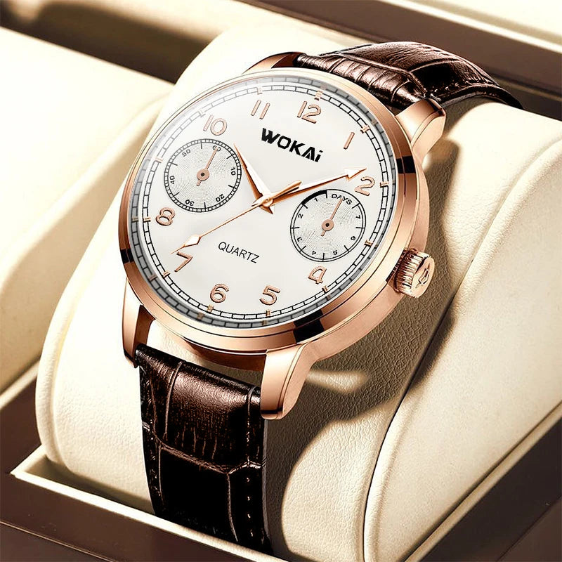 RBB Men’s Double Circle Quartz Watch – Fashion Casual, Digital Minimalist, Business & Sports Style