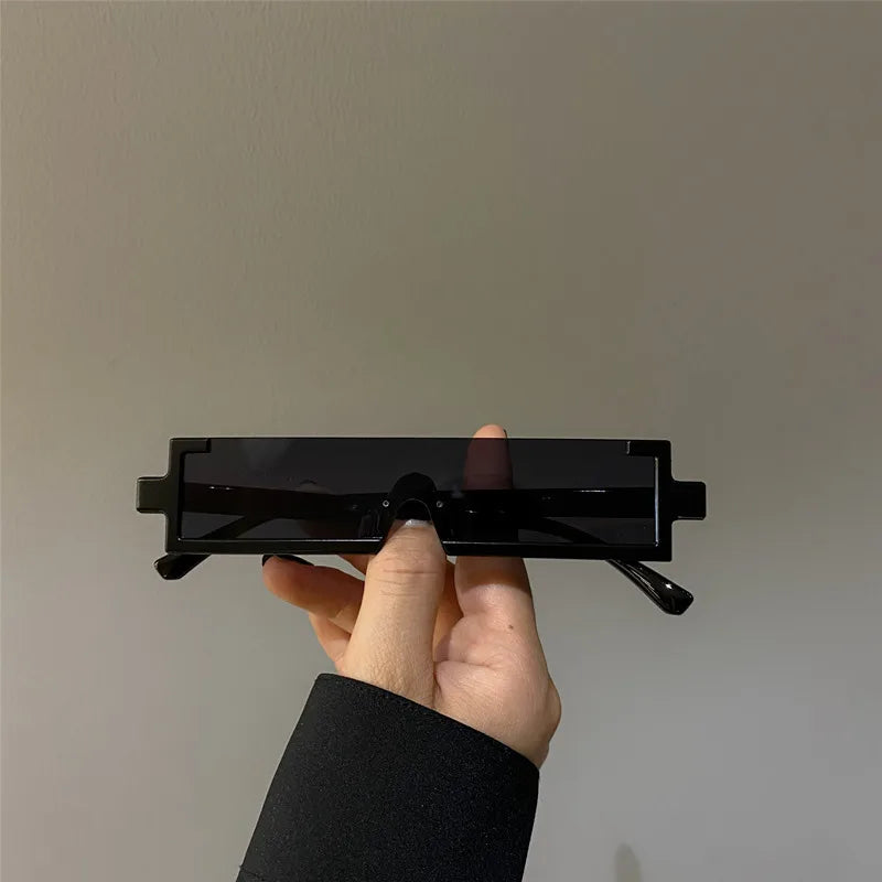 RBB Rectangle Metal Frame Sunglasses – UV400 Hip-Hop Fashion Eyewear (Unisex)