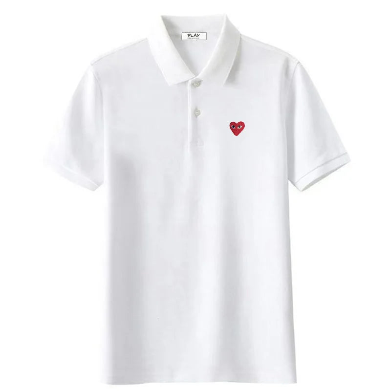 RBB Heritage Classic Embroidered Polo T-Shirt – Unisex Korean Style Cotton Summer Top