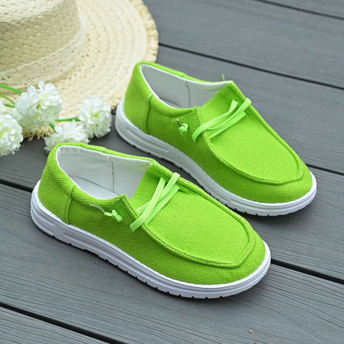 RBB Lightweight Women Canvas Shoes – Casual Sneakers Breathable Loafers with Soft Sole