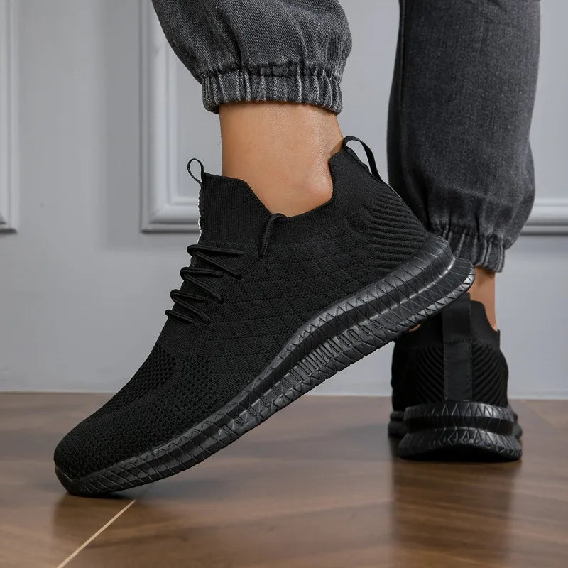 Men’s Lightweight Walking & Running Sneakers – Breathable Mesh Outdoor Shoes