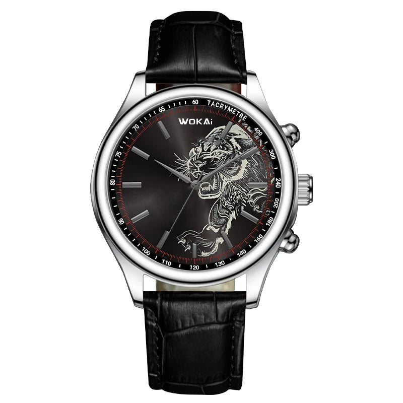 RBB Men's Three-Eye Quartz Watch – Casual Fashion with Multi-Function Dial
