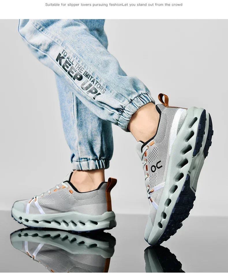 Men’s White Trainers — Casual Tennis & Running Sneakers, Athletic Gym Shoes for Marathon & Jogging