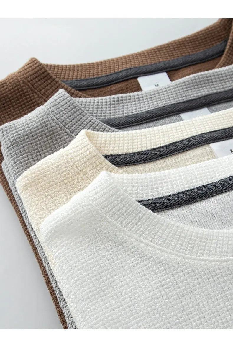 RBB Unisex Waffle Knit Summer T-Shirt – Lightweight & Loose Fit