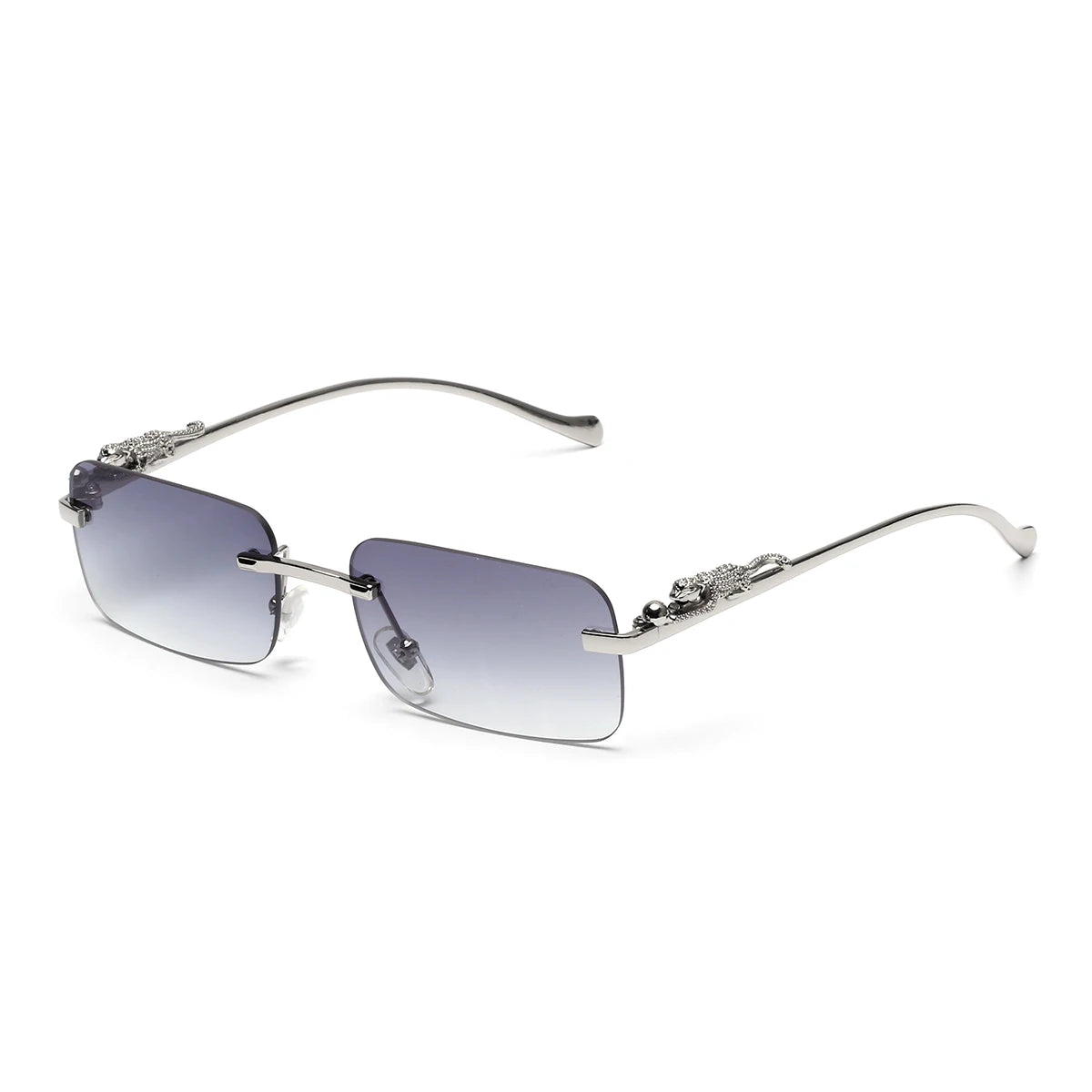 RBB Rimless Square Metal Sunglasses – Unisex UV400 Outdoor Designer Shades
