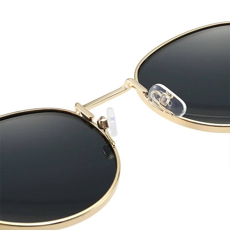 RBB Classic Round Polarized Sunglasses – UV400 Retro Glass Lens for Men & Women