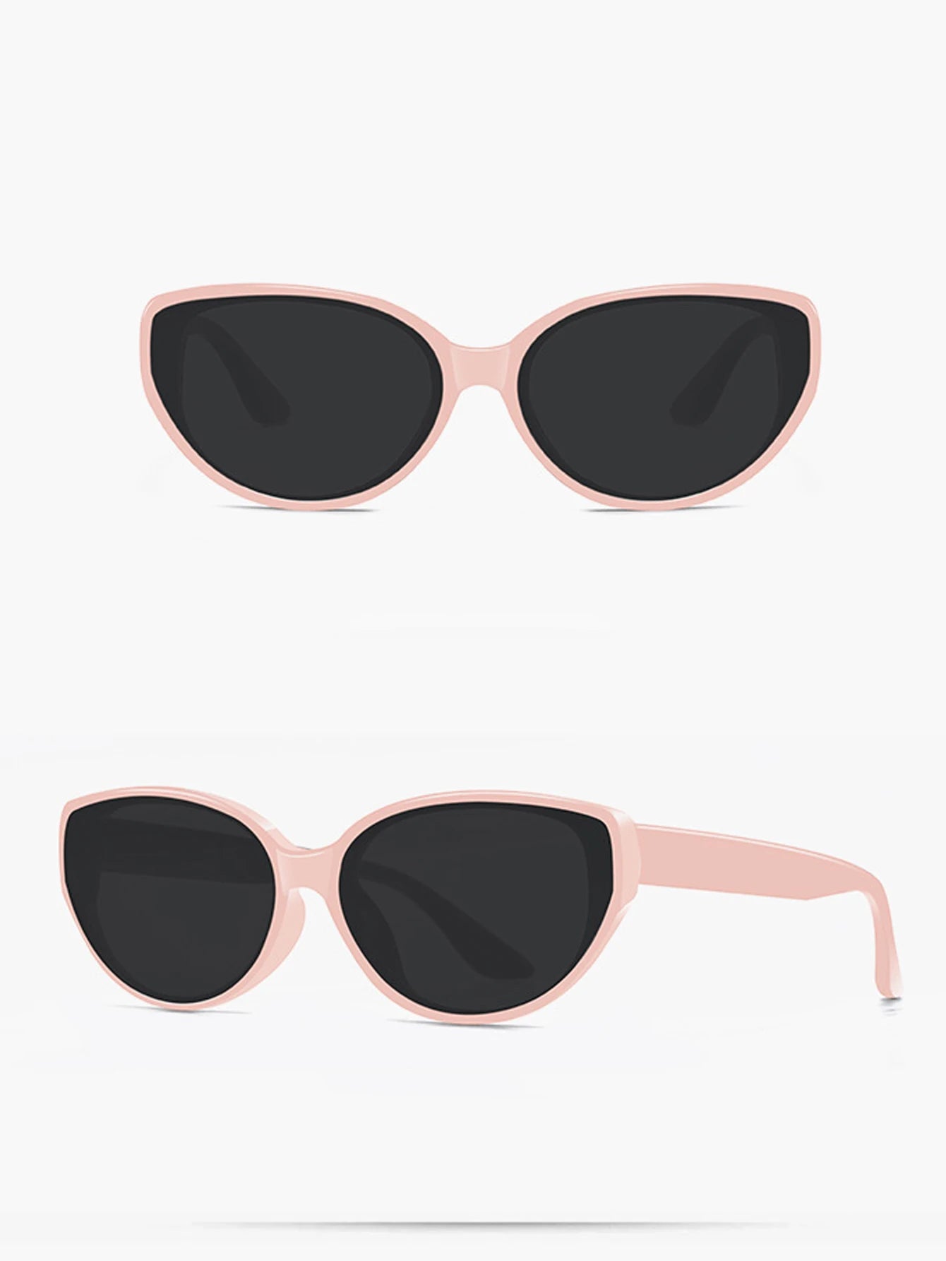 RBB Cat-Eye Polarized Sunglasses for Women | UV Protection | White Square Frame