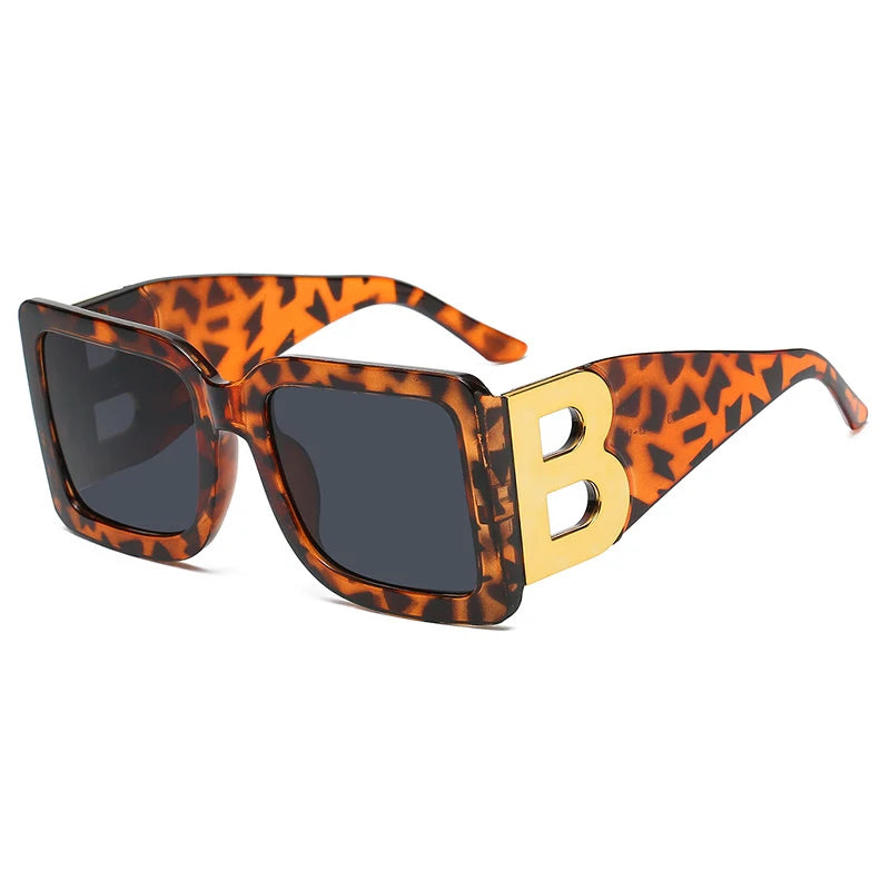 RBB Fashion Sunglasses – 2025 Luxury Oversized Square UV400 Eyewear for Men & Women, Vintage Travel Style