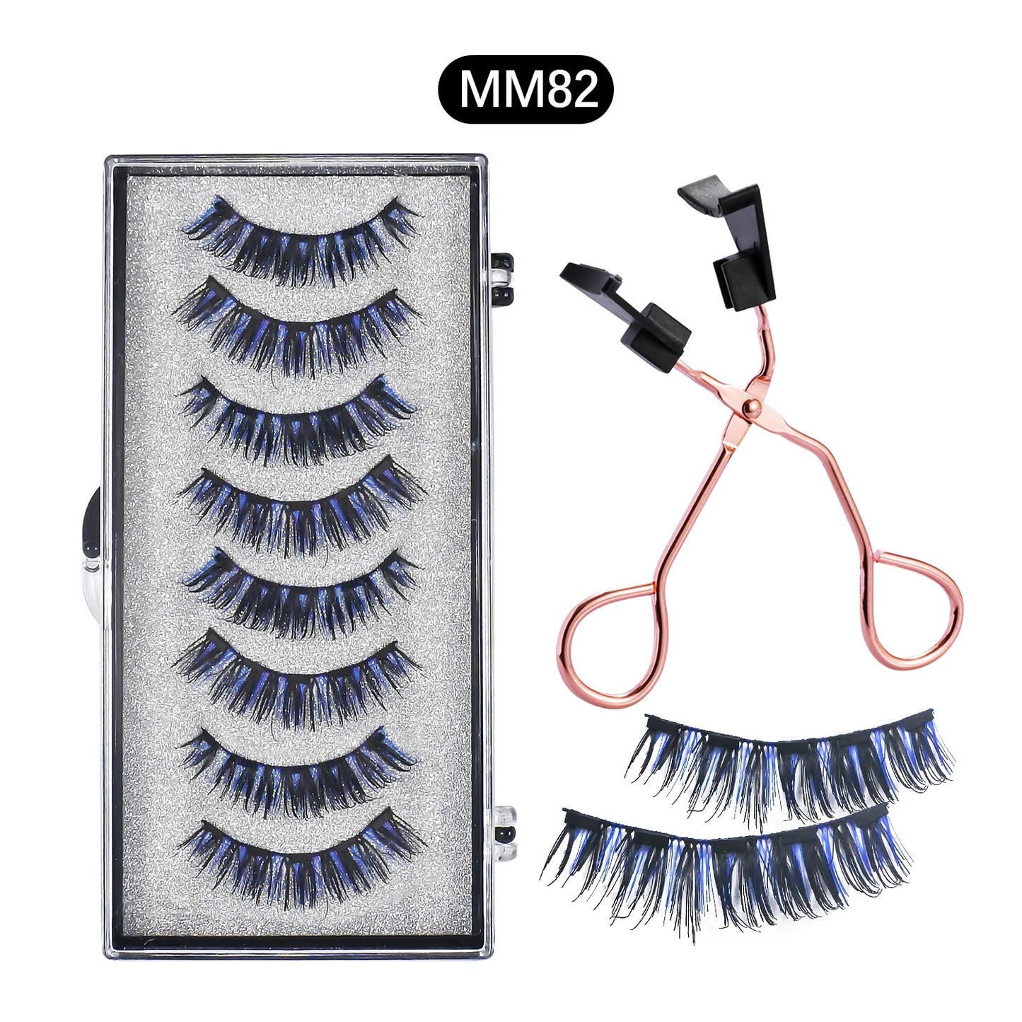 RBB 8Pcs Magnetic Eyelashes Set – No Glue Needed, Reusable Natural Thick Lashes with Applicator