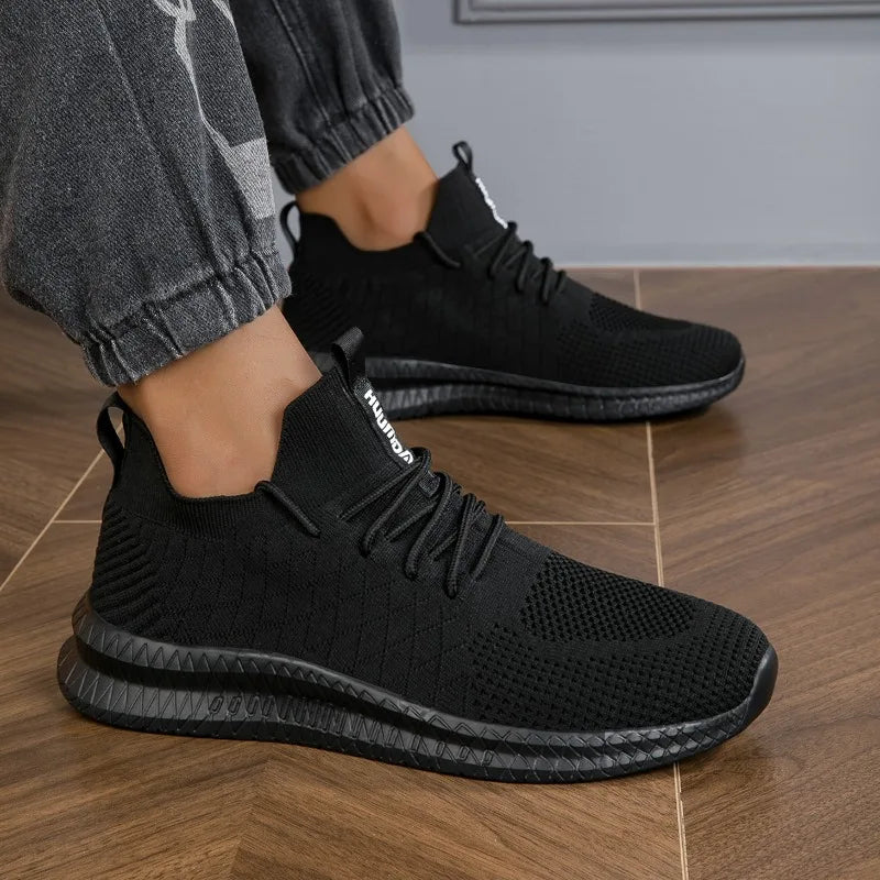 Men’s Lightweight Walking & Running Sneakers – Breathable Mesh Outdoor Shoes