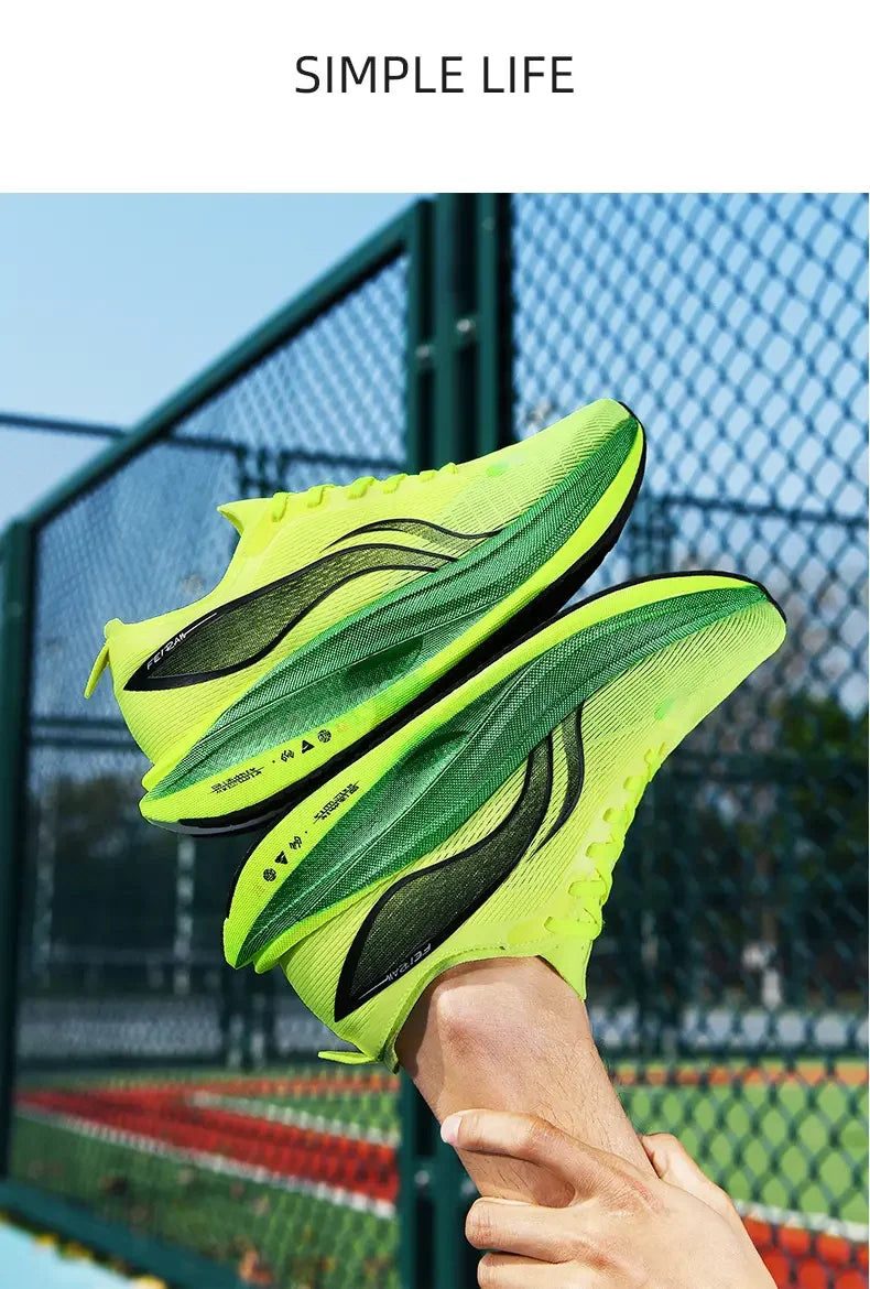 Men’s Fashion Running Shoes – Breathable Mesh, Carbon Plate, Rubber Outsole | Red Rabbit Limited Edition