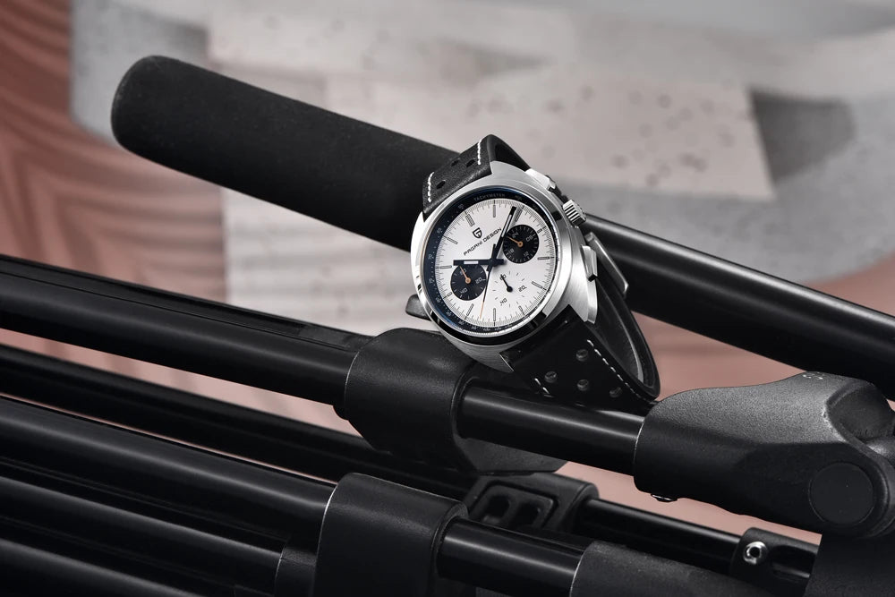 RBB DESIGN 2025 Retro Luxury Chronograph Men's Quartz Watch – VK63 Leather Sport Timepiece