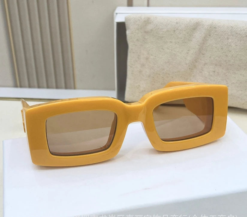 RBB Fashion Sunglasses – Premium Designer Square Eyewear with Large Logo for Men & Women