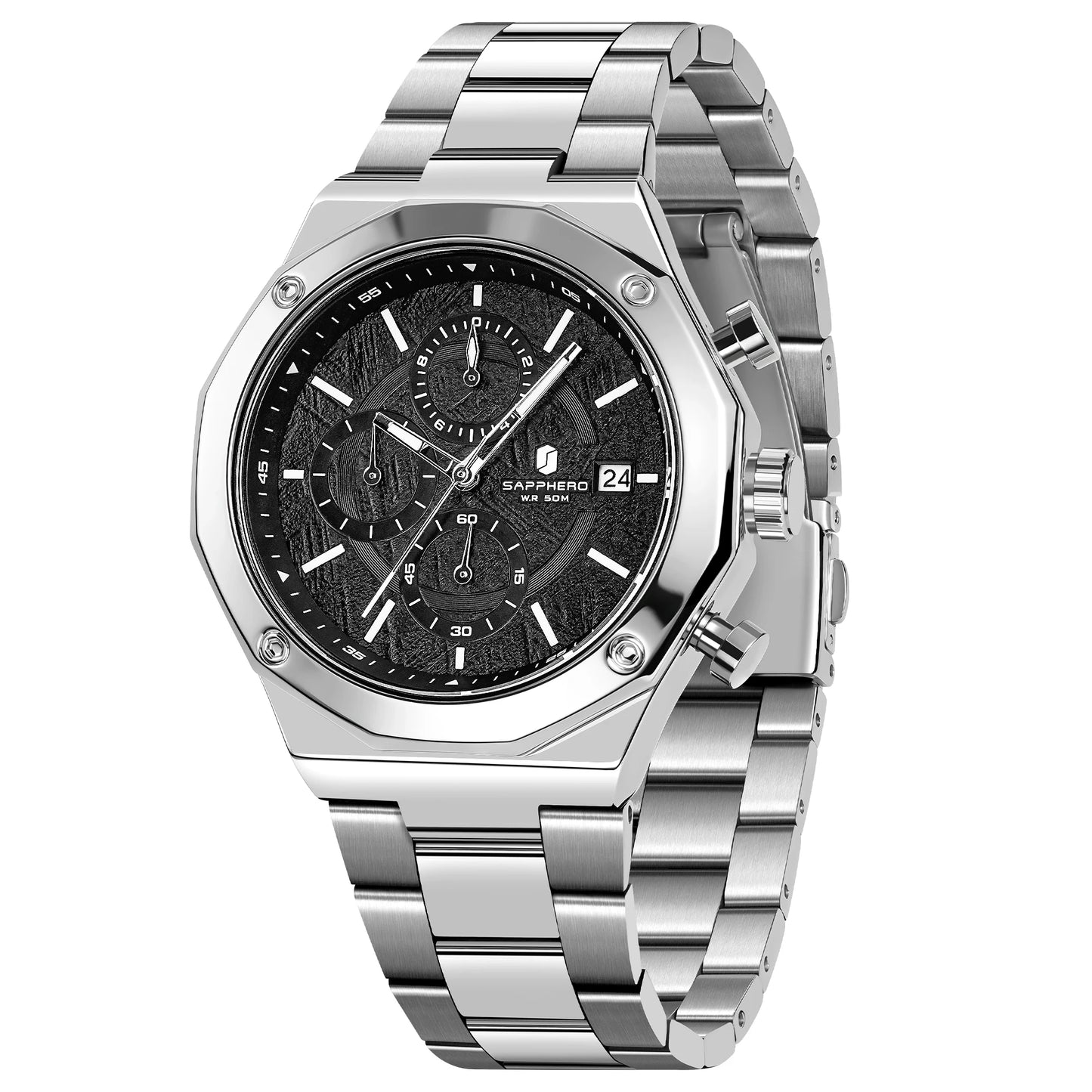 RBB Excellence Chronograph – Men's Luxury Sports Watch with Waterproof Design & Running Seconds