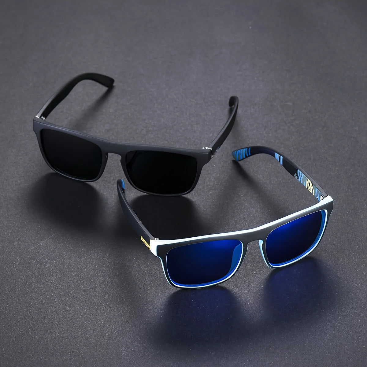 RBB 2PCS Polarized Square Sunglasses – Anti-Glare UV400 Shades for Travel, Party & Driving