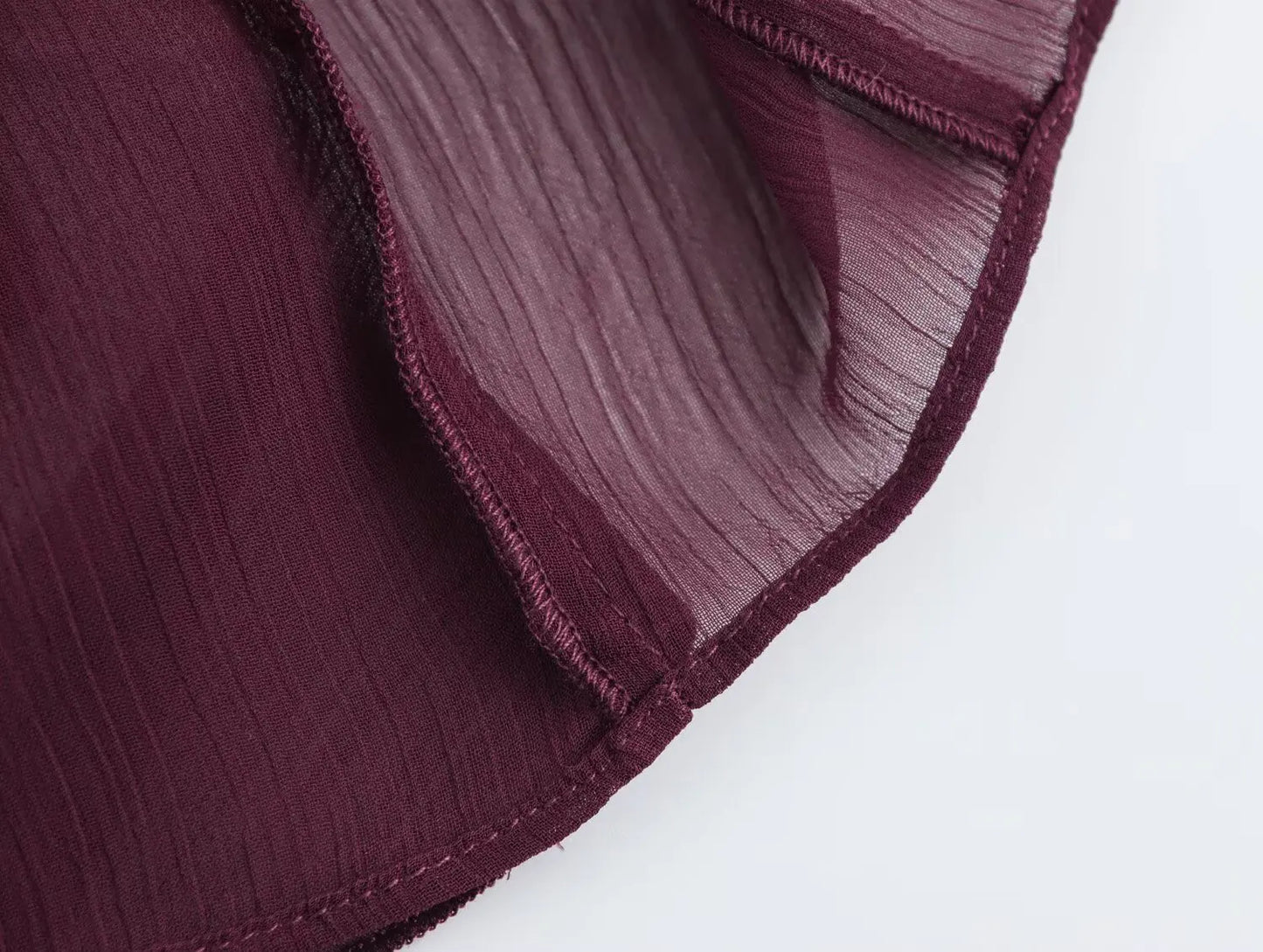 RBB Women's Summer V-Neck Ruffle Blouse – Sheer Tiered Button-Front Beach Top