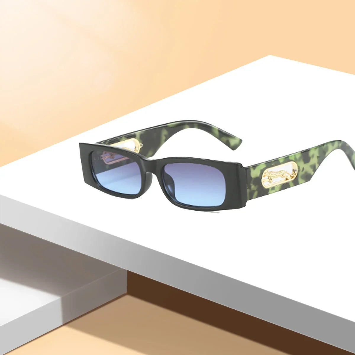 RBB Unisex Vintage Square Fashion Sunglasses – Large Black Lens UV400 Eyewear