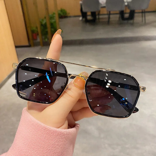 RBB Square Designer Sunglasses for Women | Vintage Small Frame | RBB UV400 Luxury Metal Shades