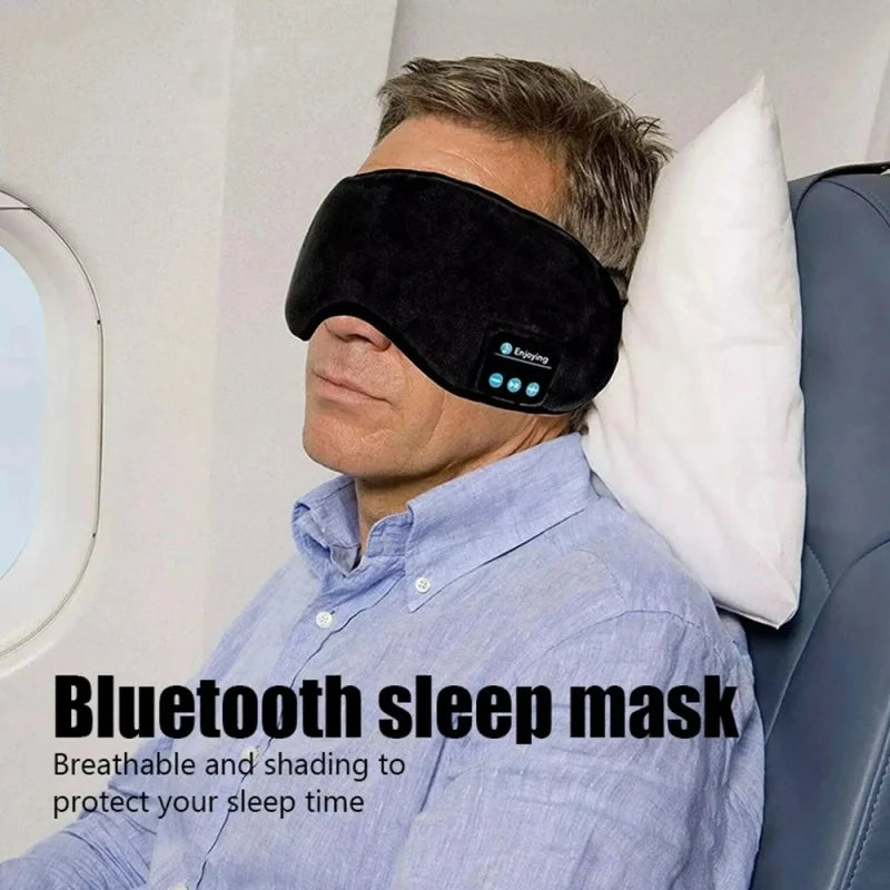 Bluetooth Sleep Headphones – Wireless, Soft Elastic Eye Mask Headband