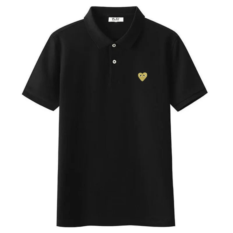 RBB Heritage Classic Embroidered Polo T-Shirt – Unisex Korean Style Cotton Summer Top